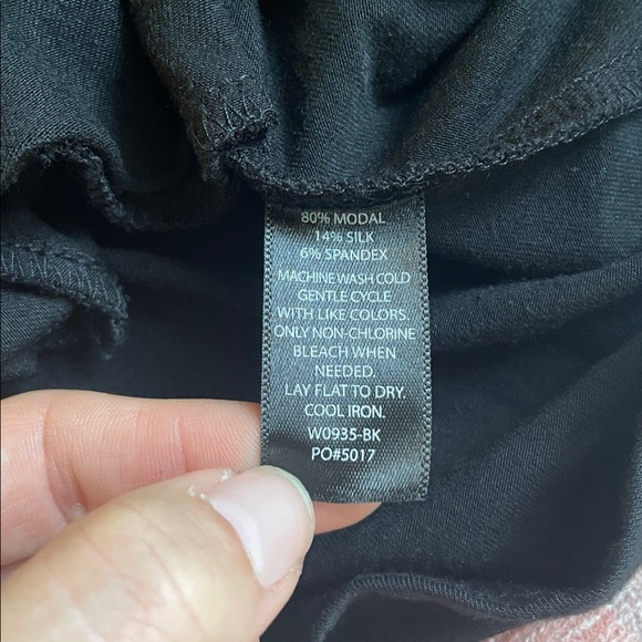 Betabrand Classic Black Silk Blend Dress W/ Pockets - Picture 9 of 10